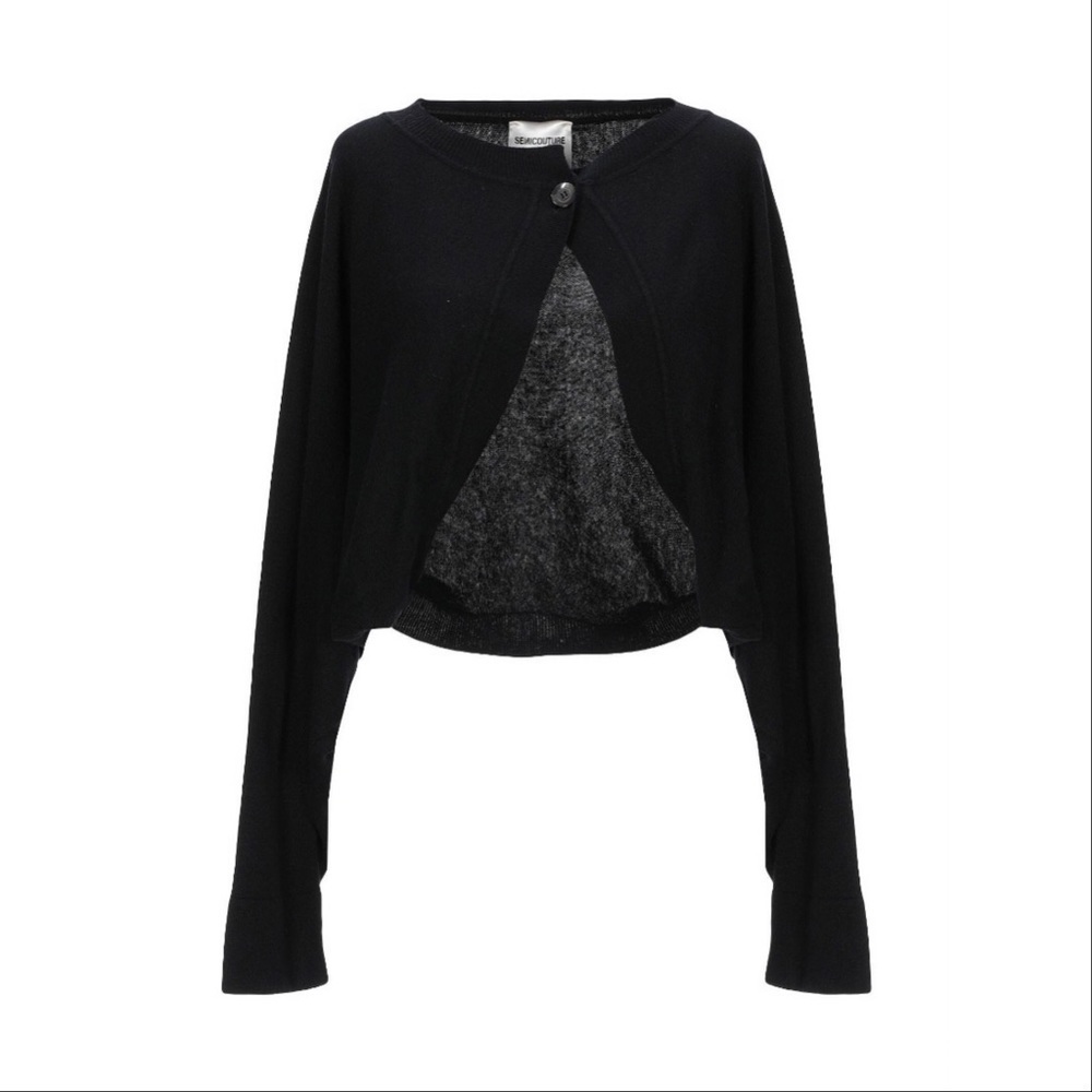 Semicouture Black Shrug Cardigan